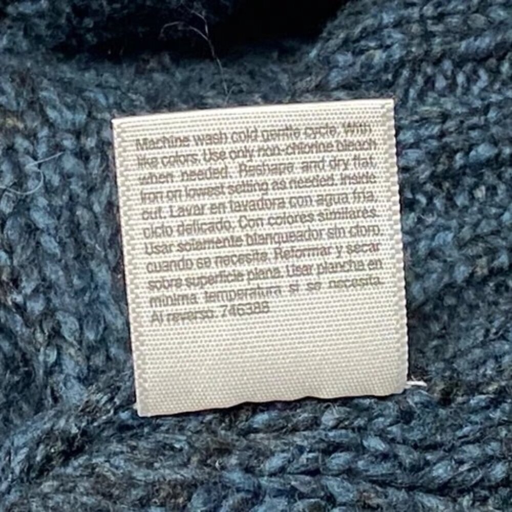 St. John's Bay Sweater Women's 3X Blue Marble Cable Knit Long Sleeve Shirt NWT - Picture 3 of 8